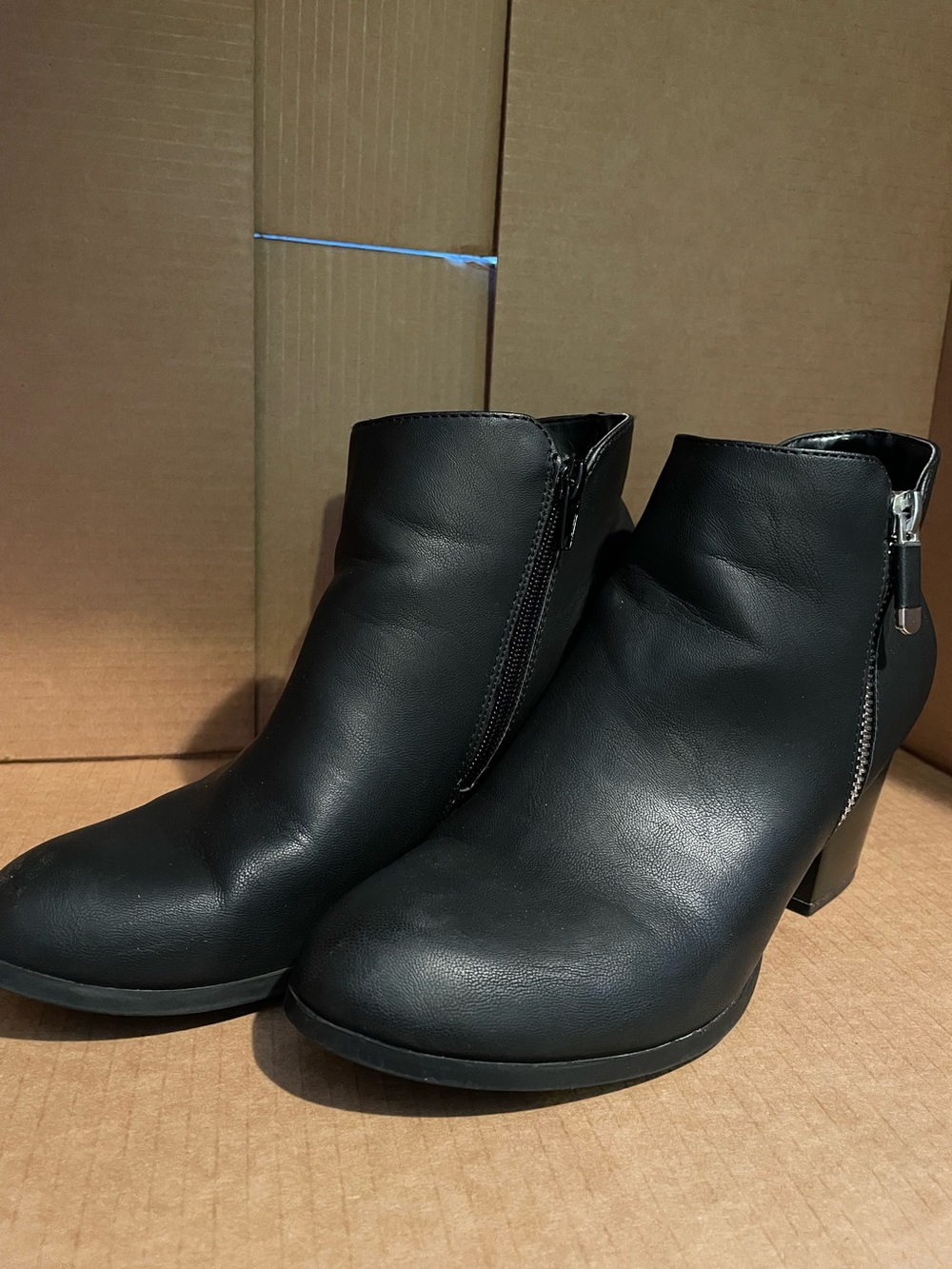 Black ankle boots